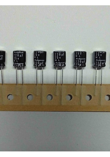 220mf 25v 8x9 Rubycon Elko Kondansatör 50 Adet