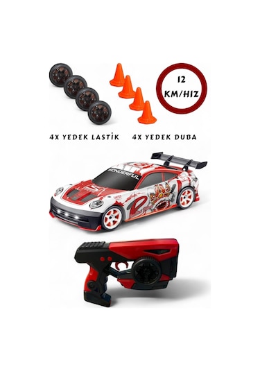Uzaktan Kumandalı Şarzlı Dirift Araba 33657 Kırmızı