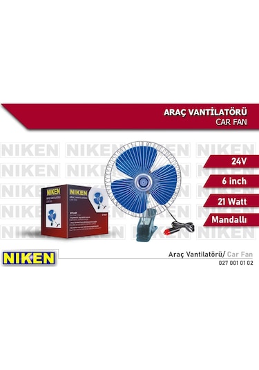 Niken 24 Volt 6 Inc Vantilatör Mandallı 21 Watt