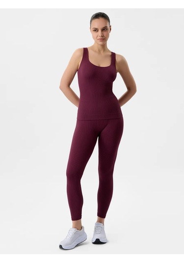 Teksa Wlg001 Spor Taytları, Çizgili Taytlar 460471961 Şarap Rengi