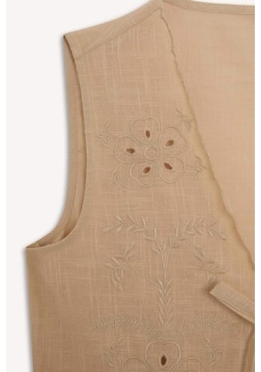 Defacto Regular Fit Brode Önden Bağlamalı Plaj Üstü-fall İn Love E4263ax25smbg387 Bej