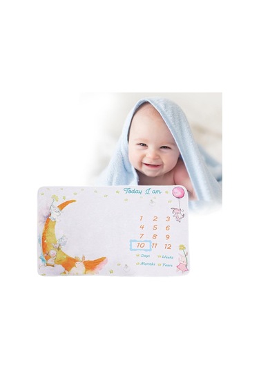 Suntek Bebek Milestone Aylık Battaniye Çok Renkli