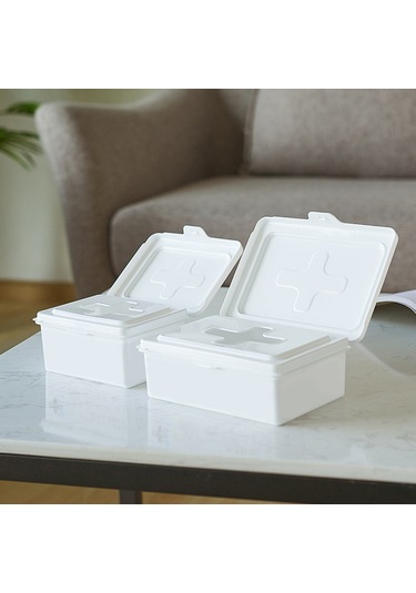 Xindoker Beyaz Çekmeceli Islak Mendil Kutusu - Güneş Gözlüğü, Maske Ve Hijyenik Ürünler İçin Toz Koruyucu Saklama Kutusu 13.2x11x7cm Beyaz