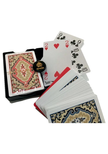 Angora Olympos Plastik Oyun Kağıdı Iskambil Kağıdı Çift Deste