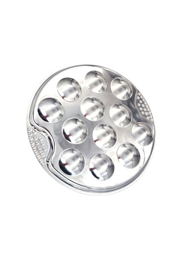 Set Paslanmaz Çelik Salyangoz Escargot Plaka Izgara Salyangoz Aleti Gümüş