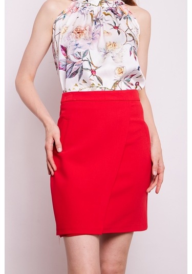 Jument Yüksek Bel Anvelop Kruvaze Etek