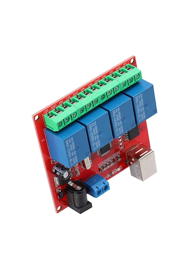 Vkemall 12v 4 Yollu Usb Kontrollü Röle Modülü - Stabil Bağlantı, İki Yollu Giriş, Askeri Seviye Pcb