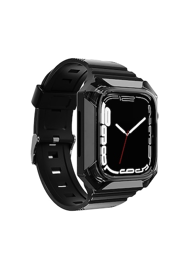 Watch 7 41mm Zore Krd-88 Sert Pc Kasa Koruyuculu Silikon Kordon-kırmızı