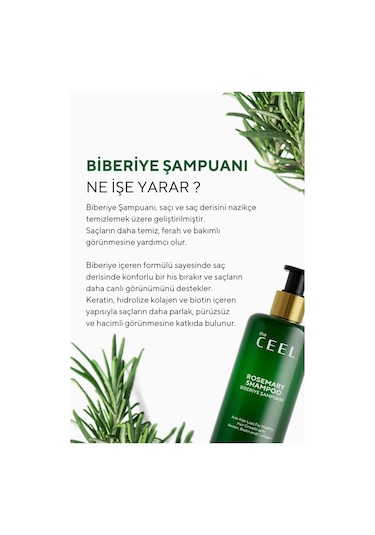 The Ceel Biberiye Saç Bakım Şampuanı 250 ML