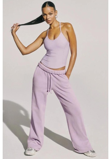 Madmext Lila Bol Paça Kadın Eşofman Altı Mg2279 Lila