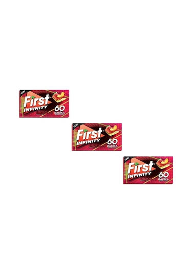 First 60 Dk Infinity Karpuz & Şeftali Aromalı Şekersiz Tatlandırıcılı Sakız - 3'lü Paket
