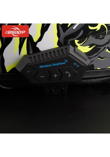 Samdoo Motorsiklet Kaskı İçin Bluetooth Kulaklık - Su Geçirmez, 15 Saat Müzik Ve Konuşma