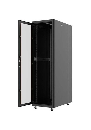 26u 600x1000mm Dikili Tip Siyah Kabinet Vega Ag-vb26u6010s1 Cam Kapak