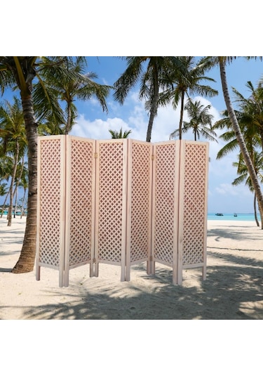 Ahşap Paravan 6 Kanatlı Oda Bölme