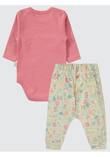 Civil Baby Kız Bebek 3'lü Takım 6-18 Ay Gül Gül Gül Kurusu
