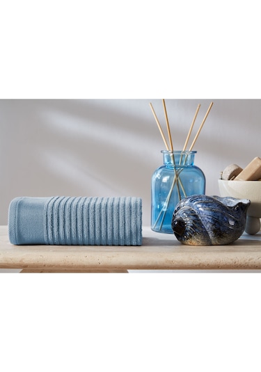 Özdilek Feather El Ve Yüz Havlusu 50x90 Cm Koyu Mavi