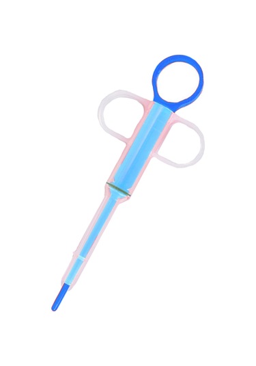 Vkemall Köpek Ve Kedi İlaç Uygulama Aleti - İki Uçlu Tablet/sıvı İlaç Verici - Su/mama Dağıtıcı - Mavi