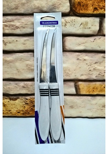 Tramontina Lazer Kesim Sebze Bıçağı 2 Adet- Beyaz-Uzun Beyaz