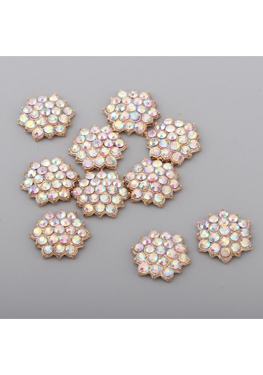 Suntek 10 Adet Alaşım Kristal Boncuk Süslemeleri E