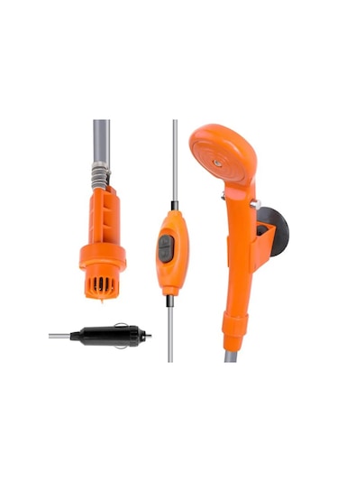 Sarı-12v Elektrikli Su Pompası Araba Oto Yıkama Kamp Yürüyüş Seyahat Açık Duş Seti