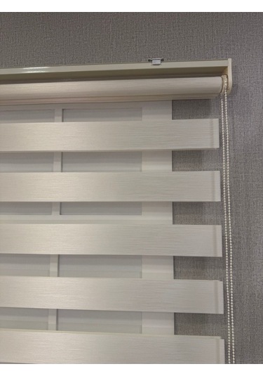 Donatti Bambu Zebra Stor Güneşlik Perde Krem Krem