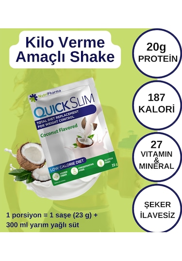 Quick Slim Öğün Yerine Geçen Shake-hindistan Cevizi-30 Saşe