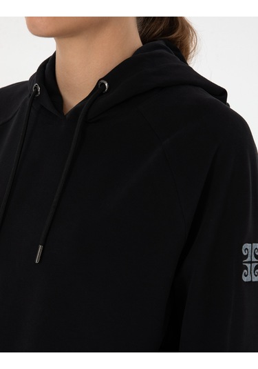 Pierre Cardin Kadın Siyah Sweatshirt 50312020-vr046 Siyah