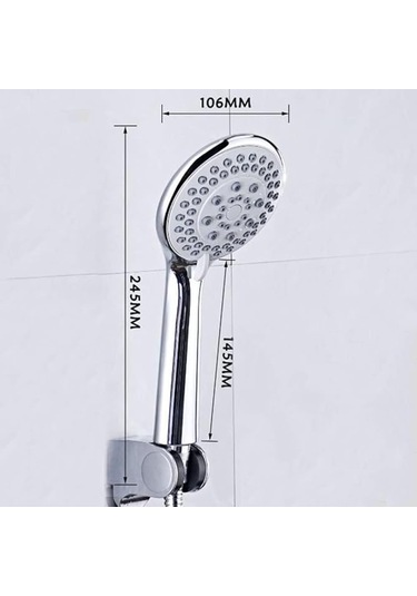 Latte 5 Fonksiyonlu Mafsallı El Duşu Ayarlanabilir Su Akış Hızı D Krom