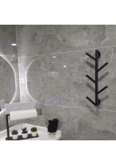 Portmanto Elbise Çanta Askılık Duvar Askılık Konfeksiyon Askısı Siyah