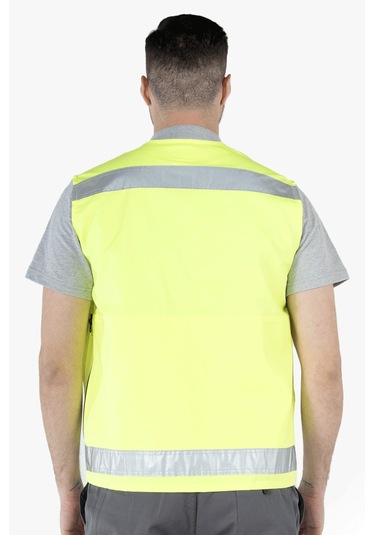 Reflektörlü Çok Cepli Haritacı Yeleği