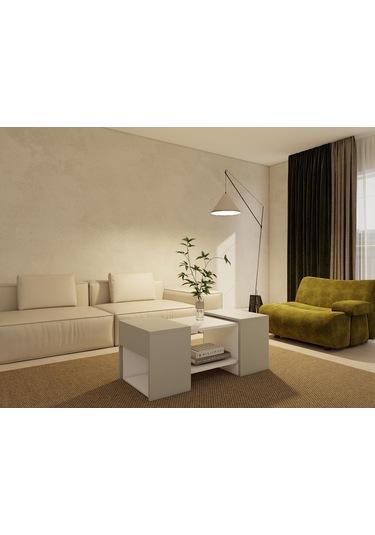 Lupo Orta Sehpa Külgri-beyaz Gri