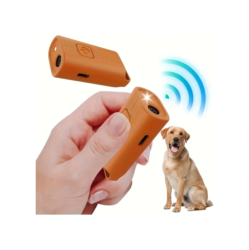Willowhaven Mini Ultrasonic Köpek Kovucu - Şarj Edilebilir Ses Teknolojisi, 5 Metre Menzil, Usb Şarj, Portatif İçin/dışında Kullanım, Turuncu