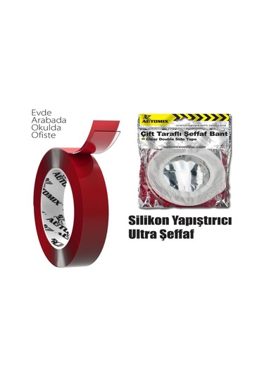 18mm*4m Çift Taraflı Silikon Bant