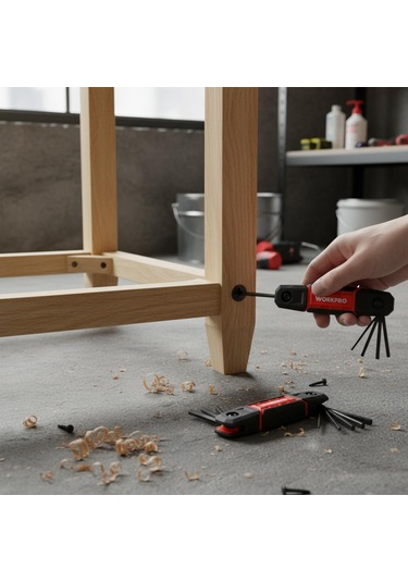 Workpro Wp222029 9 Parça Cr-v İnç Çakı Tipi Profesyonel Allen Anahtar Takımı