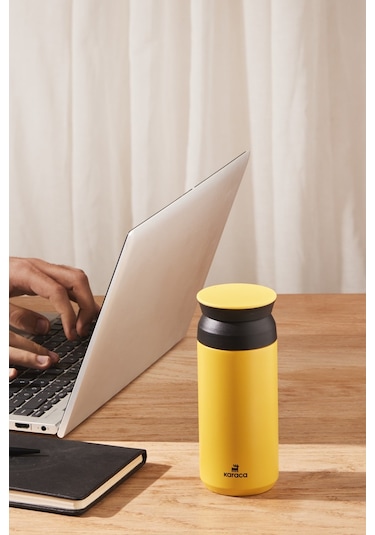 Karaca Rainbow Paslanmaz Çelik Termos 350 ML Sarı
