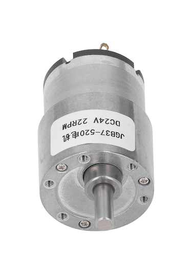 Jeemson Alüminyum Kasa Bakır Bobinli Worm Gear Motor, Dc 24v 22rpm, Otomatik Kilitleme, Düşük Gürültü, Yüksek Tork, Ev Ve Ofis Otomasyonu İçin