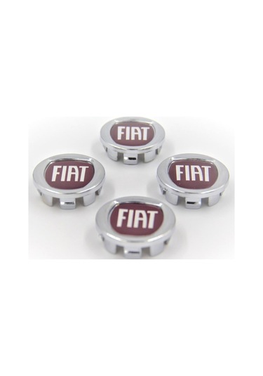 Krom-kırmızı 43mm Tip Jant Göbeği