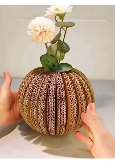 Hasır Karton Saksıda Orkide Vazo 12x30 Cm