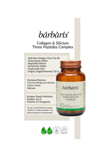 Barbaris Collagen&sılıcıum Three Peptıdes Complex 30 Tablets