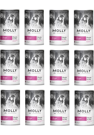 Molly Dana Etli Jöleli Köpek Konservesi 400 G X 12 Adet