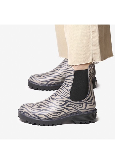 Yağmur Botu Kadın Diğer Calvi Toni Pons Ankle Boot Water Zebra Bej - Lacivert