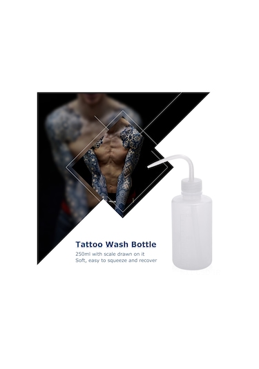 Samdoo 3'lü 250ml Plastik Yıkama Kavanozu Seti - Dökme Ağızlı, Tattoo Temizliği Ve Çeşitli Kullanımlar İçin