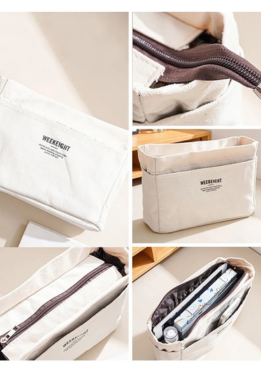 Travel Çanta İç Düzenleyici, Büyük, Fermuarlı, Beyaz 303368603 Fildişi