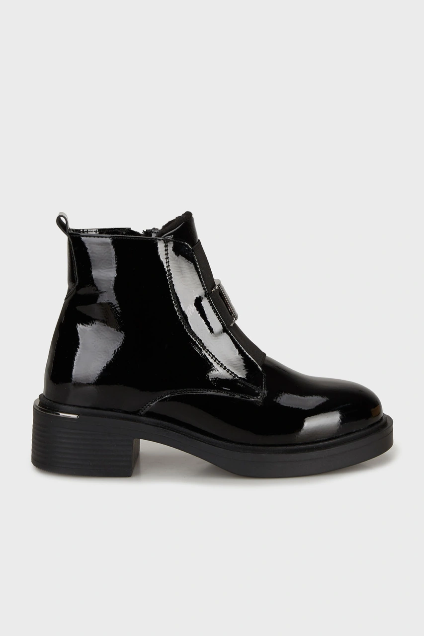 Pierre Cardin Bayan Bot Pc55159 Siyah Kırışık Siyah Kırışık