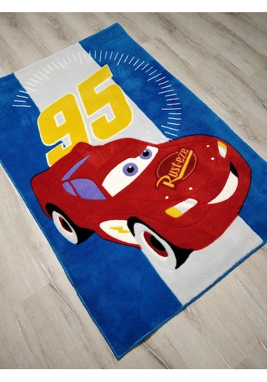 Disney Halı Çocuk Odası Halısı D144Mcqueen Araba 100X150 Cm Çok Renkli