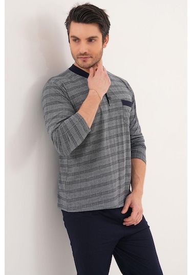 Markalinda 3135 Lacivert Erkek Pijama Takımı Lacivert