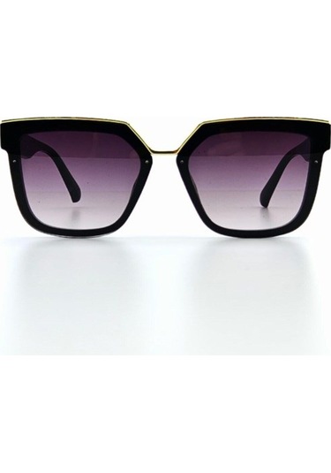 Yazın Favorisi Uv 400 Korumalı Güneş Gözlük Gold Üst Siyah Çerçeve Orta Boy Kadın Güneş Gözlüğü Uv 400 Korumalı Güneş Gözlük Siyah