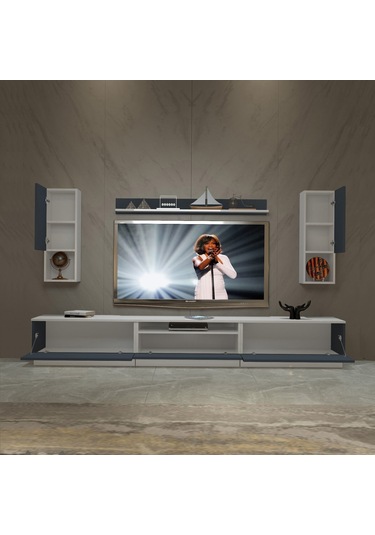 Decoraktiv Trendstyle 270da Mdf Tv Ünitesi Tv Sehpası Beyaz - Antrasit