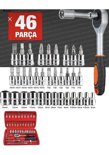 Lokma Takımı 58 Parça Otomatik Cırcırlı Set