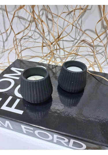 Tealight Mumluk 2 Li Siyah Siyah